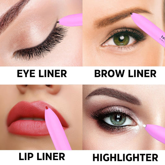 4-In-1 Makeup Pen Touch-Up Pen Makeup Eyebrow Pencil Waterproof 4 Colors Multi-Function Makeup Beauty Pen