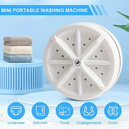 Famedeals.pk™ Mini Washing Machine USB Ultrasonic Rotating Turbine