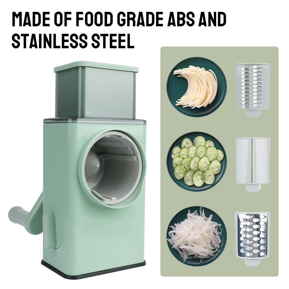 Famedeals™ - 3 in 1 Rotary Vegetable Slicer - Big Size