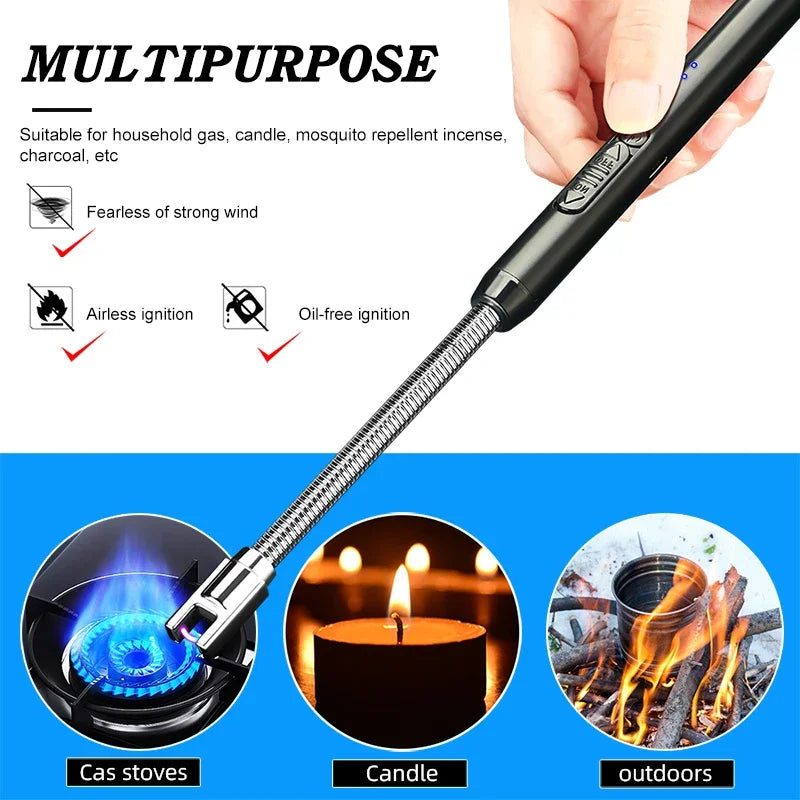 Famedeals™ - Windproof Electric Rechargeable Lighter With Flexible Neck