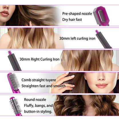 Famedeals.pk™ - 5-in-1 Hair Dryer, Hot Air Blower Styler & Volumizer 5 in 1 Hair Brush,Negative Ion Ceramic Blow Dryer Brush for Women