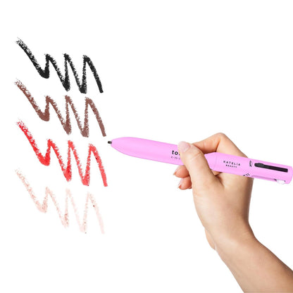4-In-1 Makeup Pen Touch-Up Pen Makeup Eyebrow Pencil Waterproof 4 Colors Multi-Function Makeup Beauty Pen