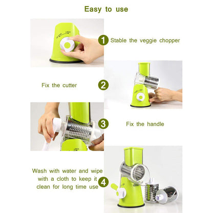 Famedeals.pk™ - 3 In 1 Rotary Drum Grater (Kaddu Kash)