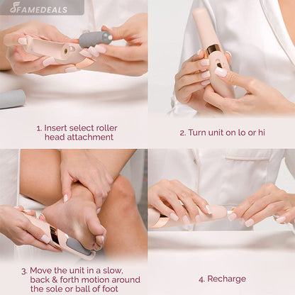Famedeals™ - Finishing Touch Flawless Pedi Electronic Tool File and Callus Remover, Pedicure