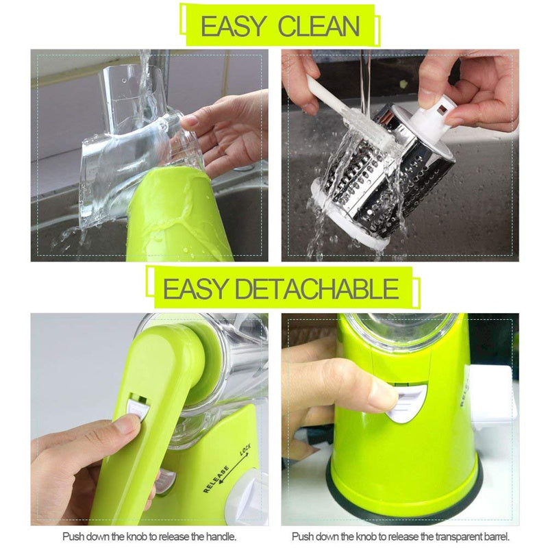 Famedeals.pk™ - 3 In 1 Rotary Drum Grater (Kaddu Kash)