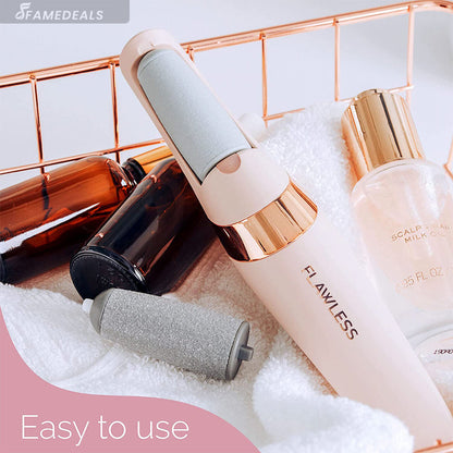 Famedeals™ - Finishing Touch Flawless Pedi Electronic Tool File and Callus Remover, Pedicure