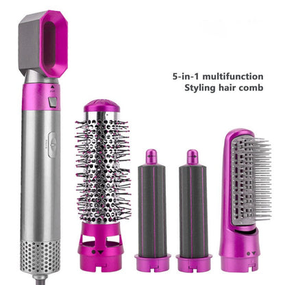 Famedeals.pk™ - 5-in-1 Hair Dryer, Hot Air Blower Styler & Volumizer 5 in 1 Hair Brush,Negative Ion Ceramic Blow Dryer Brush for Women