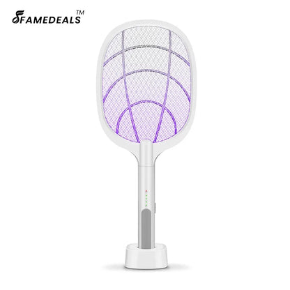 Famedeals ™ - 2-In-1 Rechargeable Fly Mosquito Kiler Racket