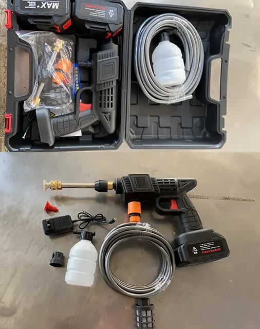 Famedeals™ - Automatic Cordless Wireless Car Wash Spray Gun High Pressure 48v Lithium Water Jet