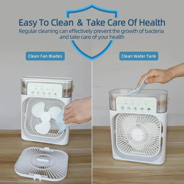 Famedeals.pk™ - 3 In 1 Air Humidifier Water Cooling Fan
