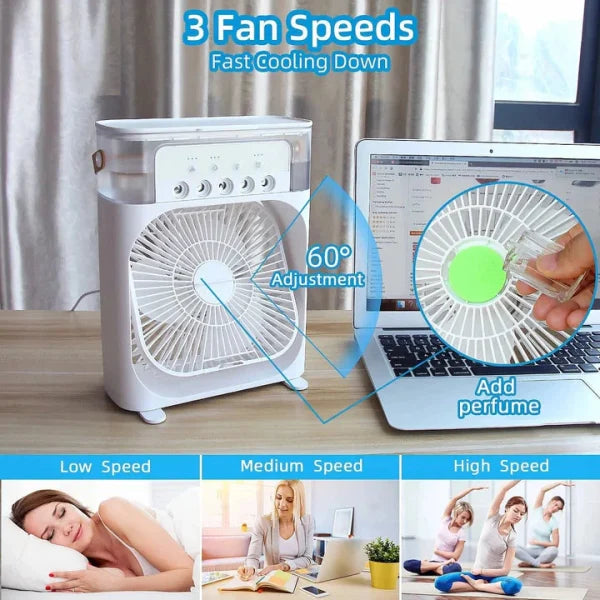 Famedeals.pk™ - 3 In 1 Air Humidifier Water Cooling Fan