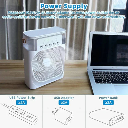 Famedeals.pk™ - 3 In 1 Air Humidifier Water Cooling Fan